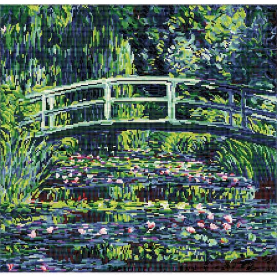 Diamond Dotz® Intermediate Water Lilies and Japanese Bridge Diamond Art Painting Kit